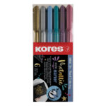 Маркер четка Kores Metallic 6 броя